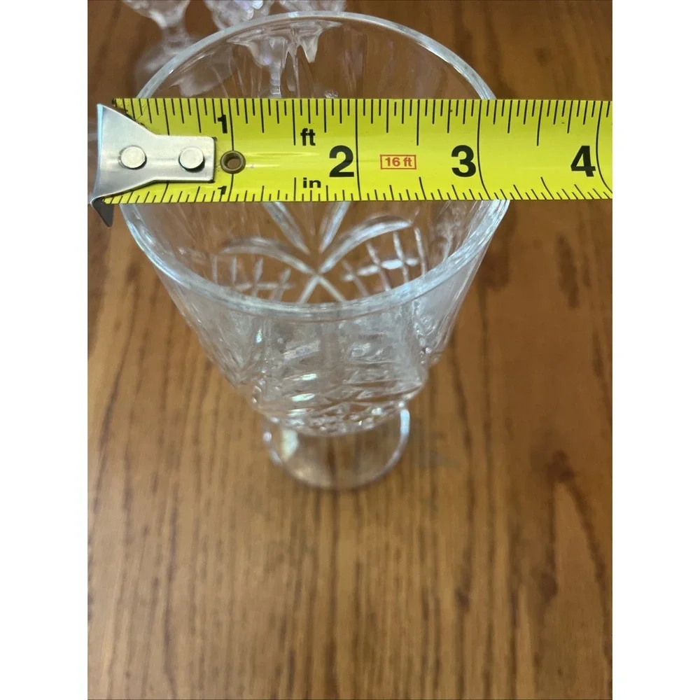 4 Godinger Dublin‎ Shannon Crystal Footed Ice Tea/ Water Goblet Stemware EUC